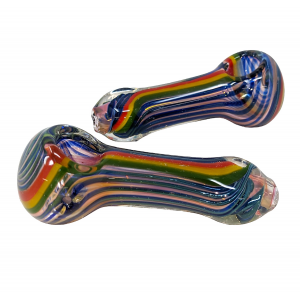 3.5" Gold Fumed Art Hand Pipe (Pack Of 2) [SG1722]