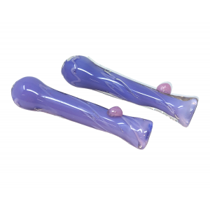 3.5" Swirl Line Slyme Body Round Mouth Chillum Hand Pipe - (Pack of 3) [SG2425]
