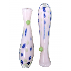 3.5" Slyme Body Dual Polka Dot Round Chillum Hand Pipe - (Pack of 3) [SG2666]