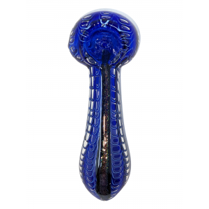 5" Gold Fumed Art Double Glass Hand Pipe [SG3057]