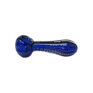 5" Gold Fumed Art Double Glass Hand Pipe [SG3057]