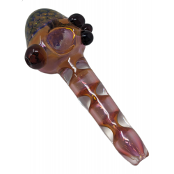 5" Gold Fumed Art Honeycomb Hand Pipe [SG3090]