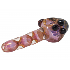 5" Gold Fumed Art Honeycomb Hand Pipe [SG3090]