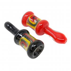Frit Wig Wag Bottle Chillum Hand Pipe - (Pack of 2) [SG3102]
