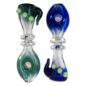 3" Assorted Ombre Multi Marble Donut Chillum Hand Pipe - (Pack of 3) [SG3177]