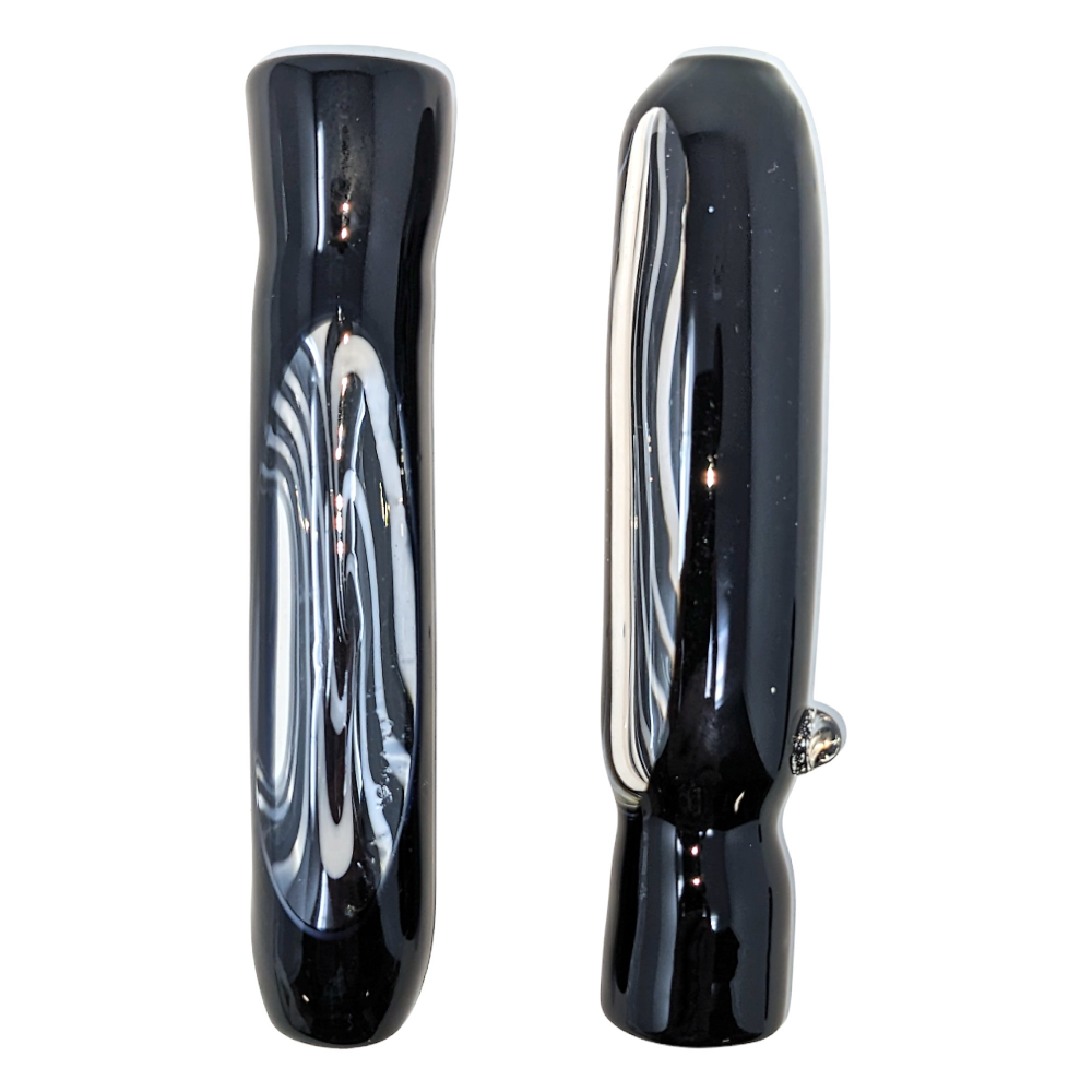 3" Wig Wag Window Black Chillum Hand Pipe - (Pack of 3) [SG3255]