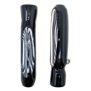 3" Wig Wag Window Black Chillum Hand Pipe - (Pack of 3) [SG3255]