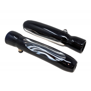 3" Wig Wag Window Black Chillum Hand Pipe - (Pack of 3) [SG3255]