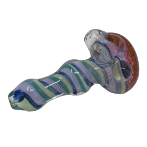5" Gold Fumed Honeycomb Hand Pipe with Slyme Color [SG3257] 