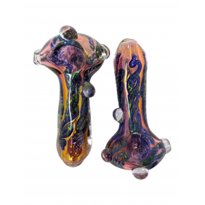 3" Gold Fumed Art Hand Pipe (Pack of 3) [SG3288]