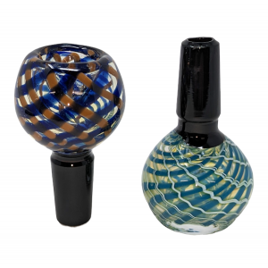 14mm Net Artwork Bowl With Black Tube Joint (Pack Of 2) [SG3328]