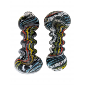 3.5" Tripple Rim Fancy Hand Pipe (Pack Of 2) [SG498]