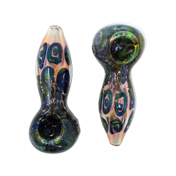 3.5" Gold Fumed Art Hand Pipe (Pack Of 2) [SG894]