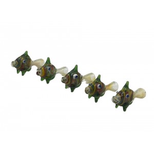 3" Rasta Fish with Fish Lips Mouthpiece Chillum Hand Pipe - (Pack of 5) [JA474]