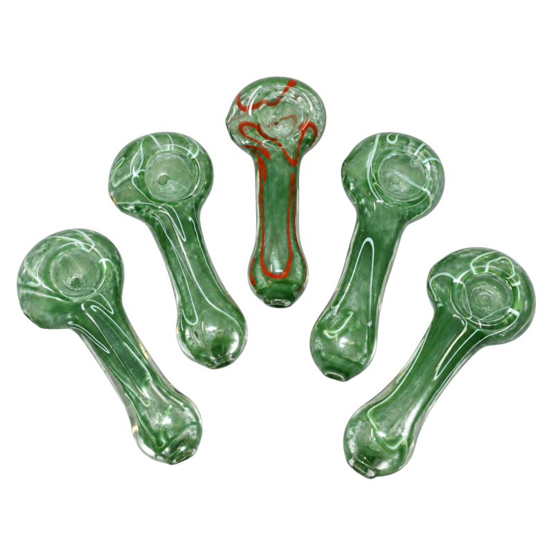 3.5" Frit Glass Spoon Hand Pipe - 5 Pack [STJ187]