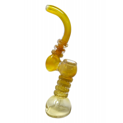 9" Silver Fumed Multi Rim Art Bubbler [STJ43]