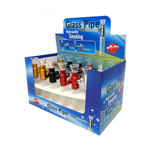 Glass Hand Pipe Water Pipe 12ct Display