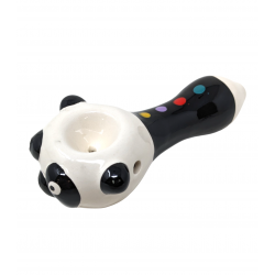 4.5" Ceramic Panda Face Art Hand Pipe [WSG002]