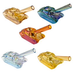 4" Electroplated Tanktastic Hand Pipe - Assorted [WSG1252]