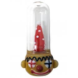 3.9" USA Colored Capsule Shape With Clown Design Hand Pipe [WSG359]