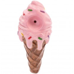 3.5" Pink Ice Cream Ceramic Pipe - Wacky Bowlz [CP103P]