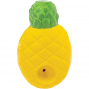 3.5" Pineapple Ceramic Pipe - Wacky Bowlz [CP109]