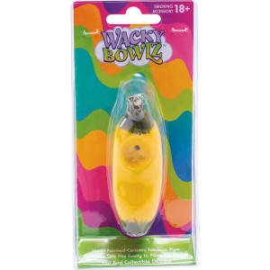 3.5" Banana Ceramic Pipe - Wacky Bowlz [CP110]