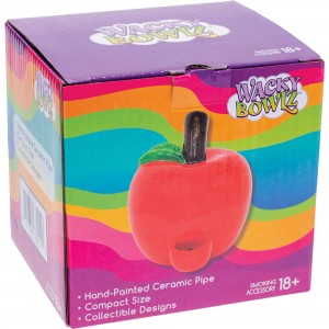 Wacky Bowlz Large Apple Ceramic Hand Pipe - [CPL11]