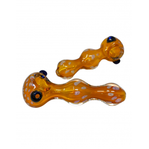4" Gold Fumed Honeycomb Art Hand Pipe - (Pack of 2) [YT05]