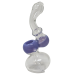 5.5" Assorted Slyme Bowl Clear Bubbler Hand Pipe - (Pack of 2) [ZD10]