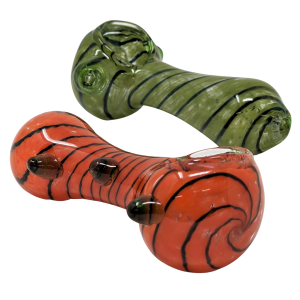 3" Frit & Rod Art Marble Body Hand Pipe - (Pack of 5) [ZD9]