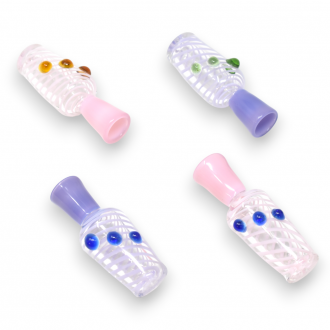 3" Swirl Art Series One Hitter Pipe – 4ct Pack