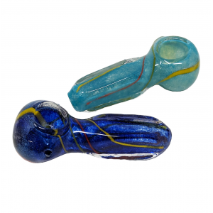 3" Frit  Art Squire Body Spoons Hand Pipe - 5PK [ZD56]