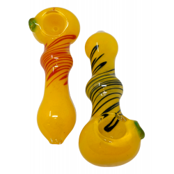 4" Frit Art Ball Work Hand Pipes (Pack of 2) [ZD59]