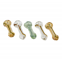 3" Twisted Rod Art Flat Mouth Piece Hand Pipe (Pack of 5) [ZD65]