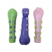 3.3" Imported Slyme Tube And Marble Work Chillum Hand Pipe Assorted Colors (Pack of 3)