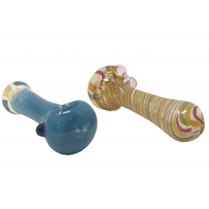 4" Assorted Designs Hand Pipes - (Display of 25) [4ISP25-JAR]