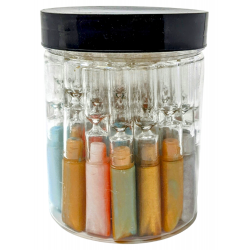 3" Assorted Acrylic/Glass One Hitter - (Jar of 35) [ALOH35CT]