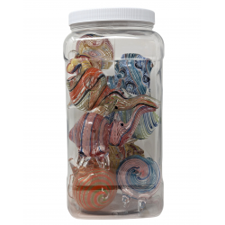 3.5" Assorted Spiral Elephant Animal Hand Pipe - (Jar of 10) [AP02-10-JAR]