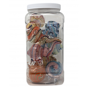 3.5" Assorted Spiral Elephant Animal Hand Pipe - (Jar of 10) [AP02-10-JAR]