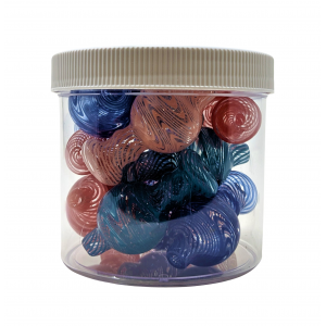 Assorted 26mm USA Color Wig Wag Art Carb Cap - Jar (Display of 12) [DS1157]