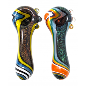 4.5" USA Color Reversal Art Dicro Art Hand Pipe 8Ct JAR - [GHP8JAR]