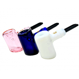 On Point Glass - 5.5" Assorted Color Sherlock Hand Pipe Jar 12Ct - [GP12SHPJAR]