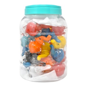 3-inch Mini Elephant Hand Pipe Assorted Colors 30 Count Display Jar