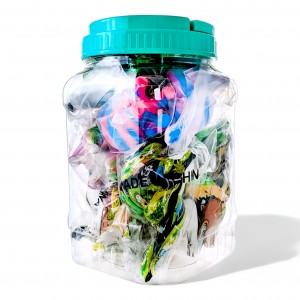 4" Assorted Silicone Elephant Bubbler Jar - 12ct JAR [JAR12EBUB]