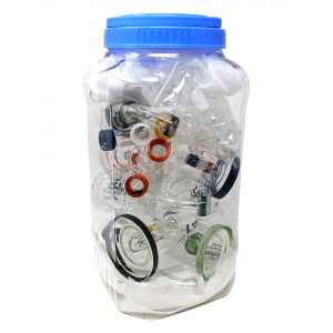 6" Mini Assorted Design with Perc Water Pipe - (Jar of 12) [JAR12WP6]