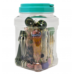 3.5" US-Made Assorted Design Chillum - (Jar of 15) [JAR15RKP]