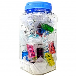 5.5" Assorted Design Glycerin Filled Mini Water Pipe W/ Banger - 15ct JAR [JAR15WP2740]