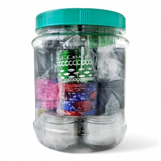 42mm 4-Piece Assorted Metal Grinders - 19Ct JAR [JAR19ASMG]