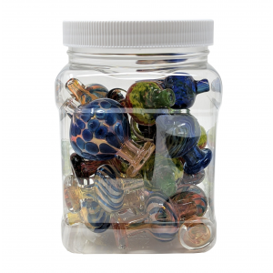 Assorted Art Design Carb Cap Jar - (Display of 20) [JAR20CC]